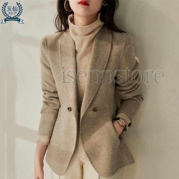 チェスターコート レディースコート ラシャコート アウター 秋冬 ゆったり ショートコート 通学 通...