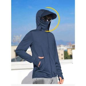接触冷感 日焼け止め服 パーカー ラッシュガー...の詳細画像4