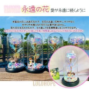 プリザーブドフラワー クマ付き 造花 バラ 花...の詳細画像1
