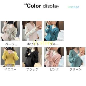 ニット レディース ス 秋 秋服 カットソー ...の詳細画像1