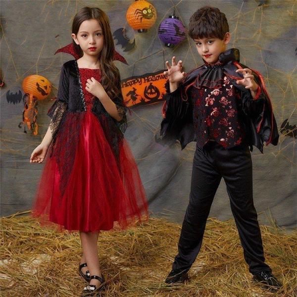 ハロウィン 衣装 男の子 女の子 コスプレ 子供 Halloween 変装 コスチューム ケープ風 ...