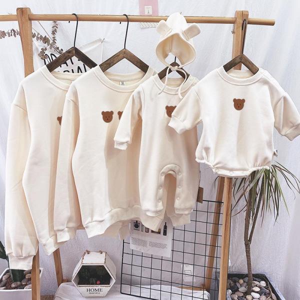 【大特価】新作 お揃いコーデ 親子ペアルック ベビー トレイナー 親子コーデ 赤ちゃん カバーオール...