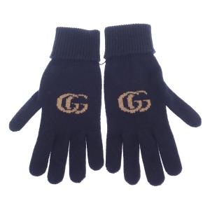 GUCCI グッチ GGロゴグローブ 手袋 676116 4GACX 4179 カシミヤ ウール ネイビー Sサイズ メンズ 秋冬 ファッション小物【ISEYA】｜iseya-susukino