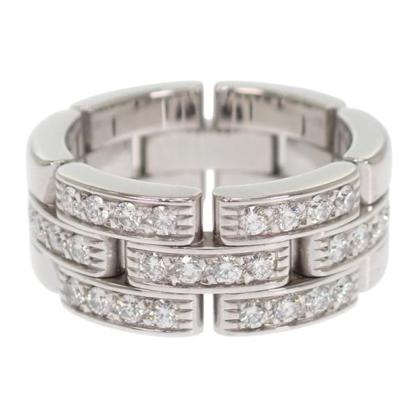 カルティエ CARTIER マイヨンパンテール 3連 10号 N4127250 リング K18ホワイ...