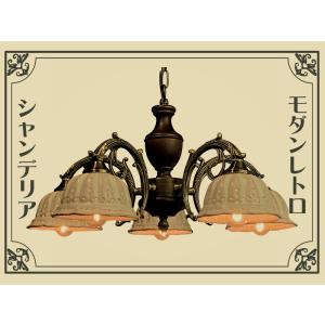 大正ロマン　6灯シャンデリア　アンティーク　燭台風　洋館　レトロ　鉄製　中古品 大正ロマン 6灯シャンデリア アンティーク 燭台風 洋館 レトロ