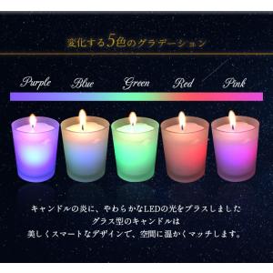 キャンドル LEDキャンドル グラスタイプ 燃...の詳細画像2