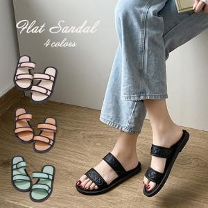 ベルト風サンダル フラットサンダル レディース ...の商品画像
