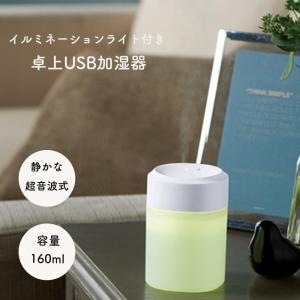 USB給電式 卓上 加湿器 イルミネーションライト オフィス デスク 静音