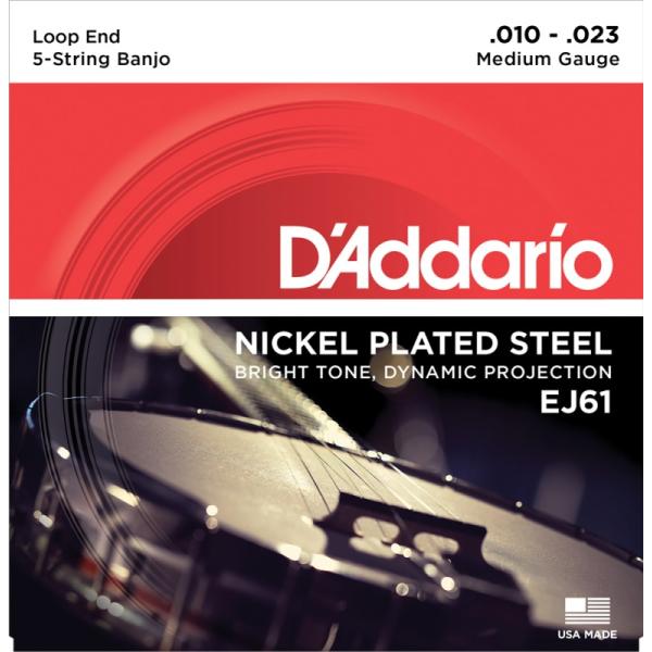 D’Addario / Banjo Nickel EJ61 (J61) Medium 10-23 5...
