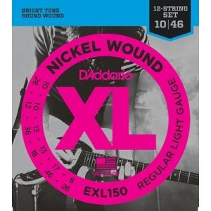 D'Addario / EXL150 XL NICKEL 12-String Electric Guitar Strings Super Light 12弦ギター用 (渋谷店)｜ishibashi-shops