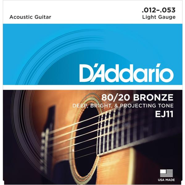 D&apos;Addario / 80/20 Bronze EJ11 Light 12-53 アコースティック...