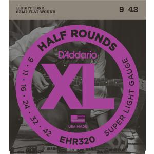 D'Addario / XL Half Rounds Series Electric Guitar Strings EHR320 Super Light