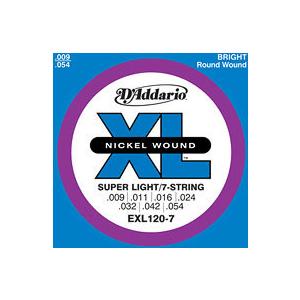 D'Addario / EXL120-7 Super Light 09-54 7-Strings エレキギター弦(池袋店)｜ishibashi-shops