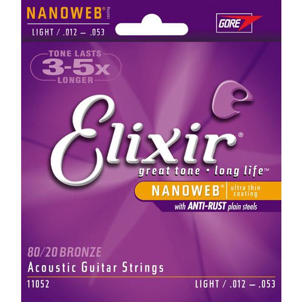 Elixir / 11052 Light Acoustic 80/20 Bronze with NA...