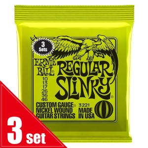 ERNiE BALL / #3221 REGULAR SLiNKY 10-46 3SET PACK エレキギター弦(池袋店)｜ishibashi-shops