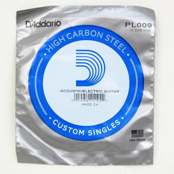 D'Addario / Acoustic or Electric Plain Steel PL009...