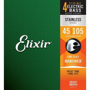 Elixir / NANOWEB Stainless #14677 Medium 45-105 Long Scale ベース弦 (横浜店)｜ishibashi-shops