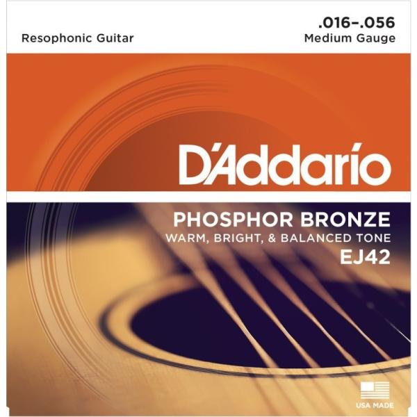 D’Addario / EJ42 Phosphor Bronze Resophonic Guitar...