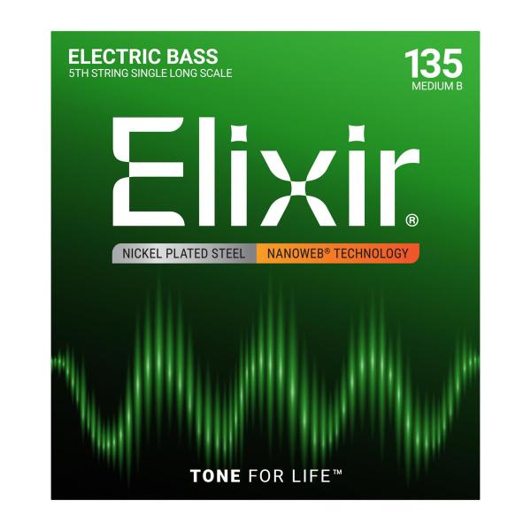 Elixir / 15435 Medium B Long Electric Bass Nickel ...