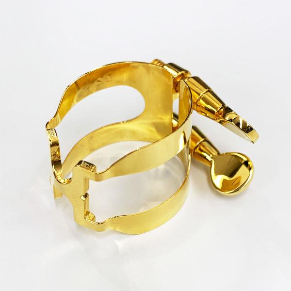 HARRISON / ハリソン アルトサックス用リガチャー A2GP ラバー標準サイズ用 金メッキ仕...