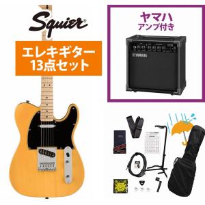 Squier by Fender / Affinity Series Telecaster Maple FB BK PG Butterscotch Blonde エレキギター YAMAHA GA15IIアンプ付属初心者セットR