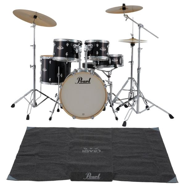 Pearl / EXX785N/C #31 ジェットブラック コンパクトサイズ ドラムセット 純正マ...