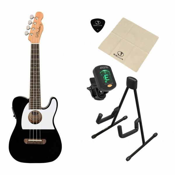 Fender / Fullerton Tele Uke Black ウクレレ入門基本5点セット