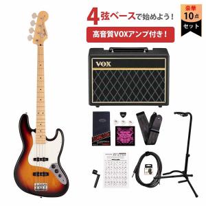 Fender / Made in Japan Hybrid II Jazz Bass Maple/FB 3-Color Sunburst フェンダーVOXアンプ付属エレキベース初心者セット｜ishibashi