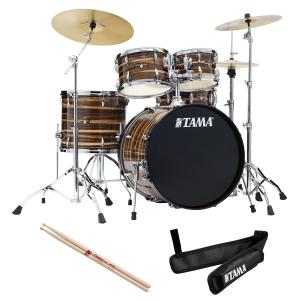 TAMA / IP52H6RC-CTW シンバル付きドラムセット (22BDスタンダードサイズ) スティックとスティックホルダーセット(お取り寄せ商品)｜ishibashi