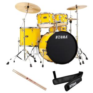 TAMA / IP52H6RC-ELY シンバル付きドラムセット (22BDスタンダードサイズ) スティックとスティックホルダーセット(お取り寄せ商品)｜ishibashi