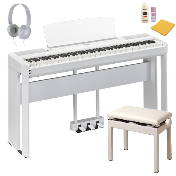YAMAHA ヤマハ / P-525WH [専用スタンド+ペダルユニット ヘッドホン(HPH-50)...
