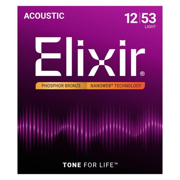 Elixir / 16052 Light Acoustic Phosphor Bronze with...