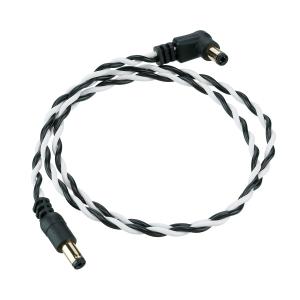 Ibanez / DCT24-BWH Twisted-pair DC Cable 60cm/24inch Straight & Right angled plugs(正規品)｜イシバシ楽器