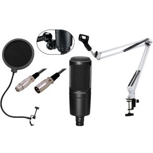 audio-technica / AT2020 コンデンサーマイク　安心スターティングセットB -3mマイクケーブル、ポップブロッカー、アームスタンド付-｜ishibashi