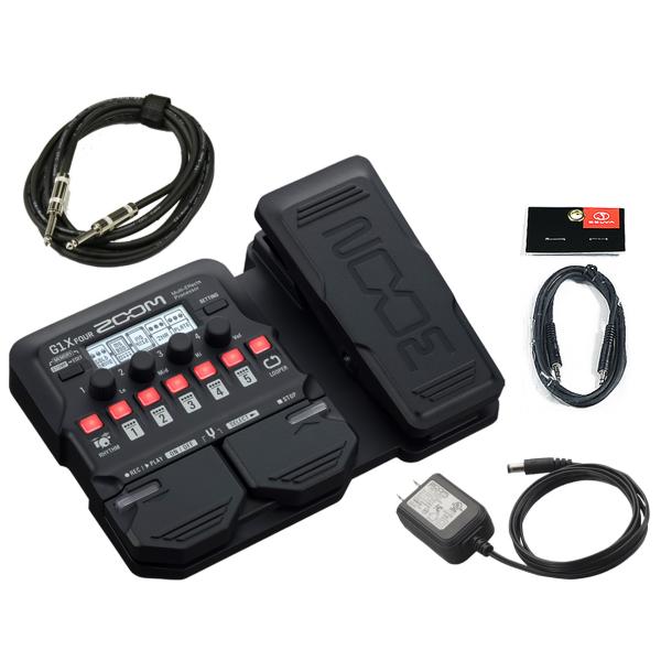 ZOOM / G1X FOUR 完璧セット-純正ACアダプター、ギター用ケーブル、STミニケーブル付...