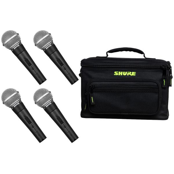 SHURE シュア / SM58SE(4本) + 4本収納ケース(SH-MICBAG04) セット