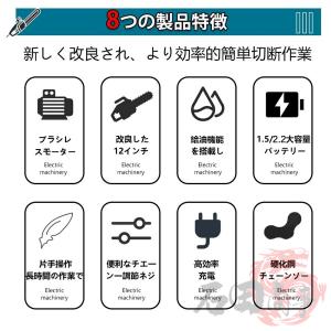 【2026新登場】チェーンソー 充電式 12イ...の詳細画像2