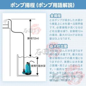 水中ポンプ バッテリー式 12m揚程 充電式 ...の詳細画像5