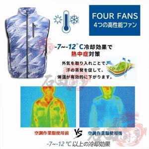 空調作業服 半袖 30000mAhバッテリー ...の詳細画像3
