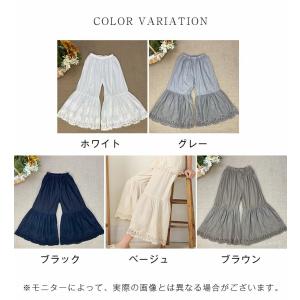 ぺチパンツ レース ロング 綿 ペチコート 大...の詳細画像2