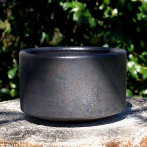 信楽焼 植木鉢 陶器 選べる 万山鉢 漆黒 金彩ビードロ 5号 サナ
