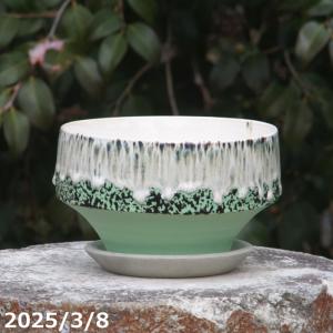 信楽焼 植木鉢 陶器 大型 生子懸崖鉢 15号（直径47.5cm 高さ42cm