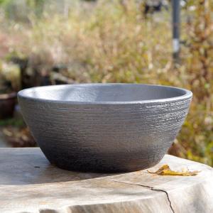 植木鉢 陶器 大型 和風 おしゃれ 盆栽 山野草 仕立鉢 ラン 蘭 窯肌輪型