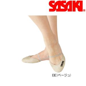 【送料無料】SASAKI ササキ R.G ハーフシューズ 甲浅カッティングモデル S4~L2 BE ベージュ (144SP) 新体操 体操 シューズ ソックス 靴 耐久 人工皮革 RG 甲浅｜ishidasp