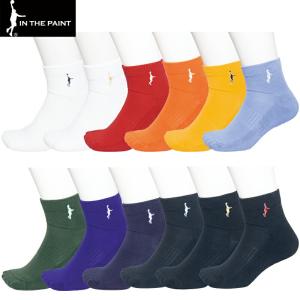 【即日発送/送料込】 IN THE PAINT インザペイント ソックス バスケットボール 靴下 バッソク ショートソックス 抗菌 防臭 吸水 速乾 厚手 (ITP121A)｜イシダスポーツ