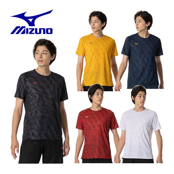 2024春夏 ミズノ MIZUNO メンズ 汗処理 通気 ドライエアロフロー Tシャツ 32MAB0...