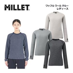 トップス(レディース) ミレー WAFFLE WOOL CRW W M/L WINTER HAZE