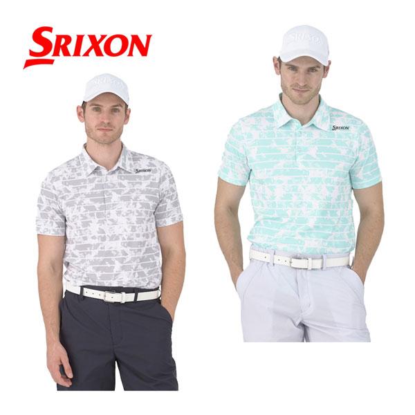 スリクソン SRIXON メンズ ゴルフ GOLF ボーダープリントシャツ RGMXJA09 202...