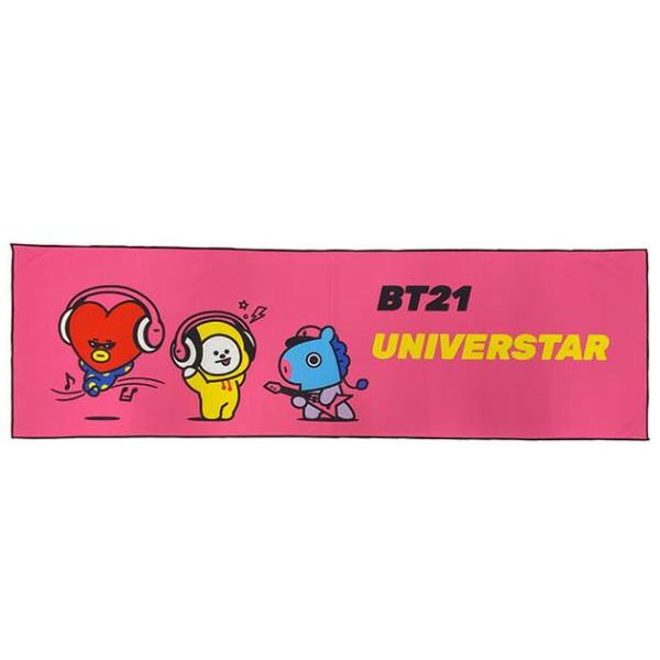 マル5785014000　【BT21】【LINE FLIENDS】接触冷感タオル【ピンクビート】【ラ...