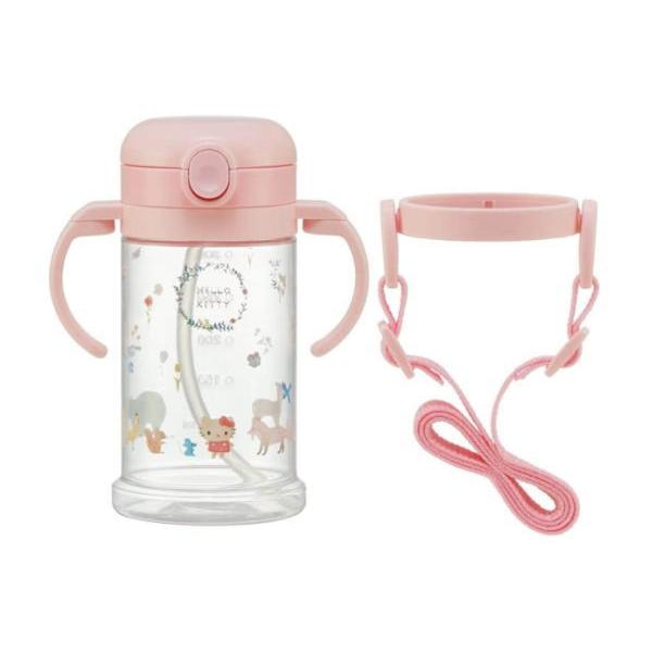 スケ499692　【サンリオキャラクターズ】折りたたみ式両手ハンドルとショルダーベルト付ストローマグ...